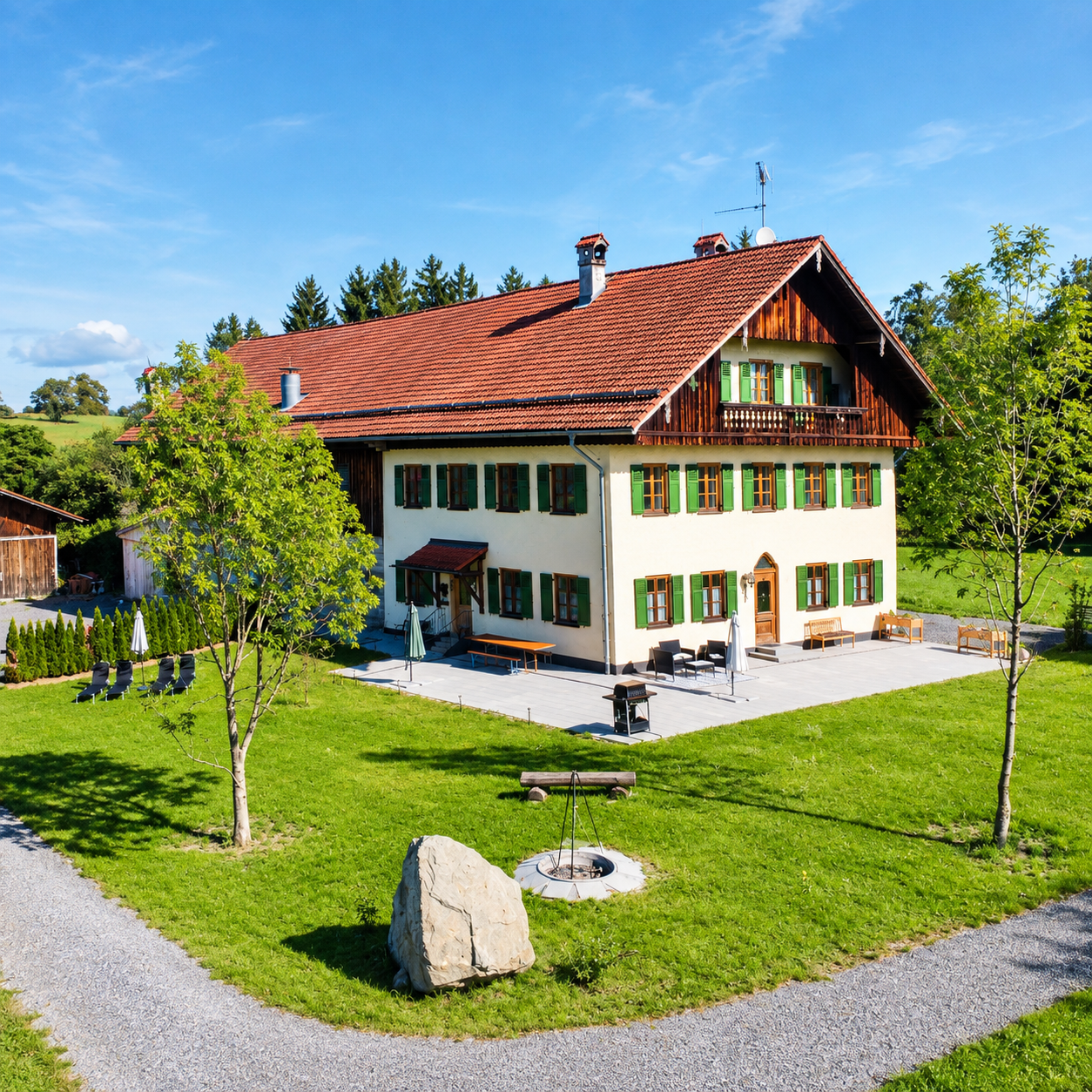 Ferienhaus Weidenhof Waldherr Hausansicht Quadratisch
