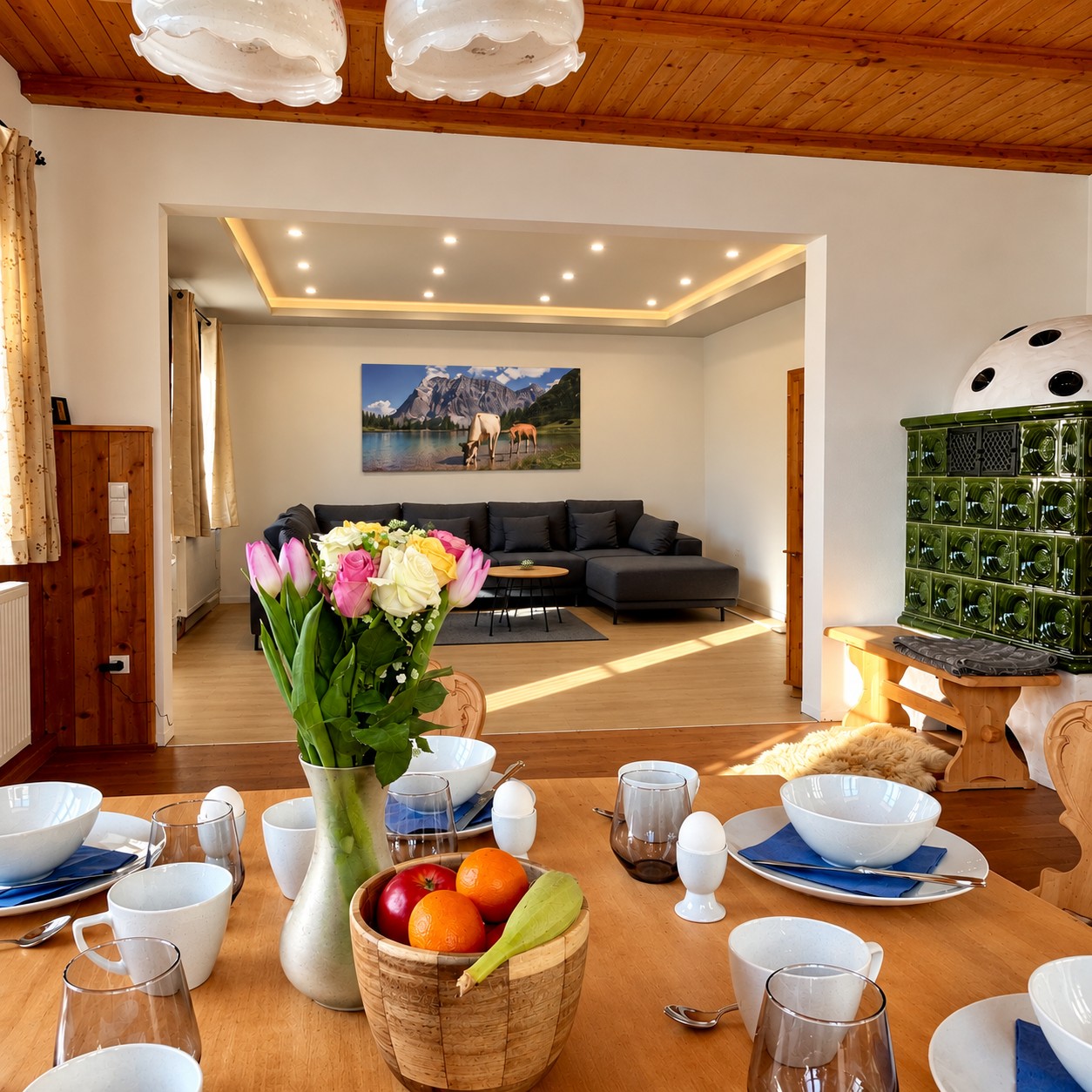 ferienhaus weidenhof waldherr Wohn Essbereich