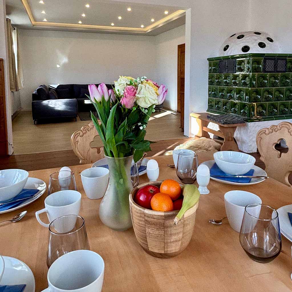 Ferienhaus Weidenhof Waldherr Wohn- und Essbereich